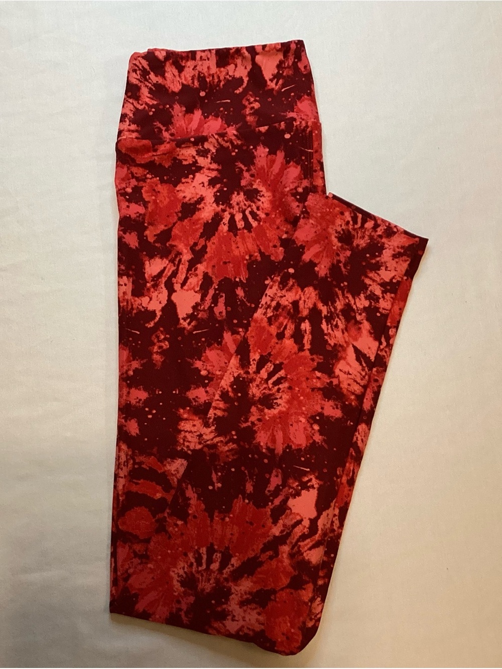 LuLaRoe Red and Maroon Abstract Print